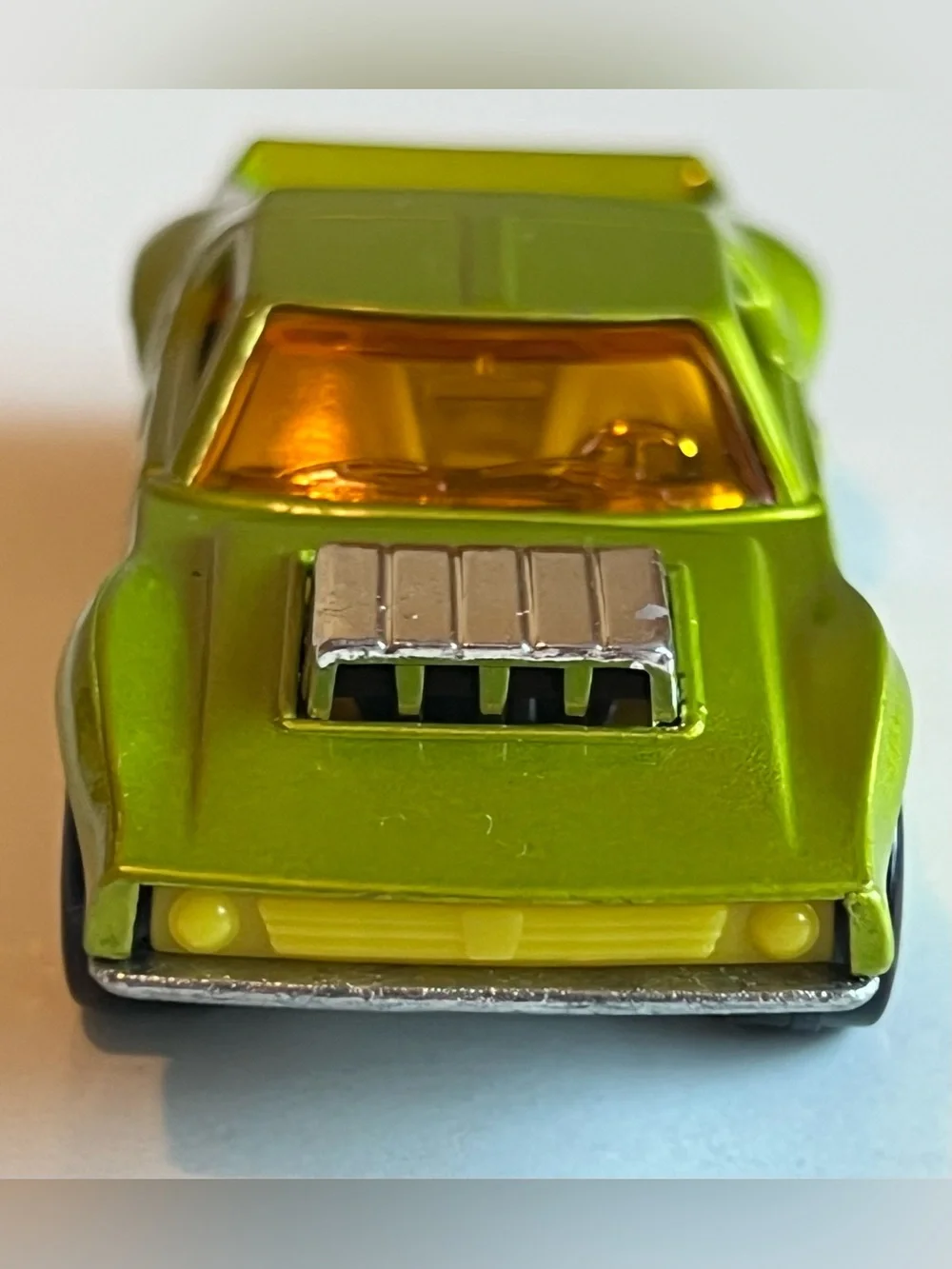 Vintage Matchbox Superfast No. 9 AMX Javelin 1972 Green with Chrome Scoop Lesney